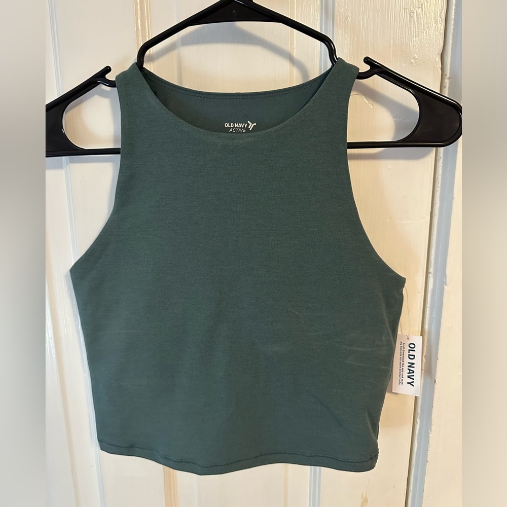 Old Navy Active olive green crop top